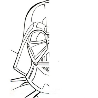 420x420 Draw The Other Half Of Darth Vader's Helmet Disney Family - Half Drawing