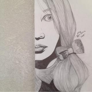 320x320 Half Face Drawing Of A Fellow Instagramer P Materials Used - Half Face Drawing