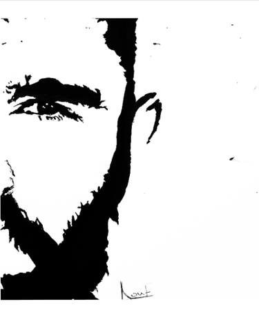375x481 Popart Half Face Drawing - Half Face Drawing