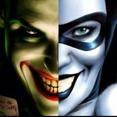 236x236 joker harley quinn - Half Joker Half Harley Quinn Drawing