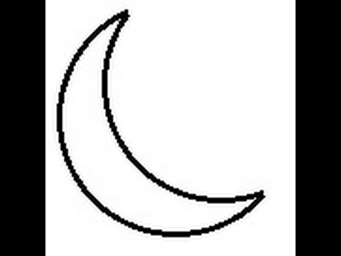 480x360 How To Draw Moon Step - Half Moon Drawing