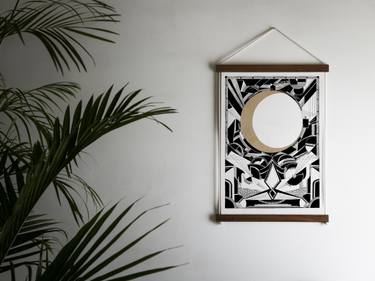 375x281 The Half Moon Drawing - Half Moon Drawing