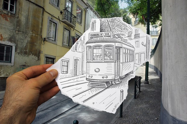 600x399 Pencil Vs Camera - Half Photo Half Drawing