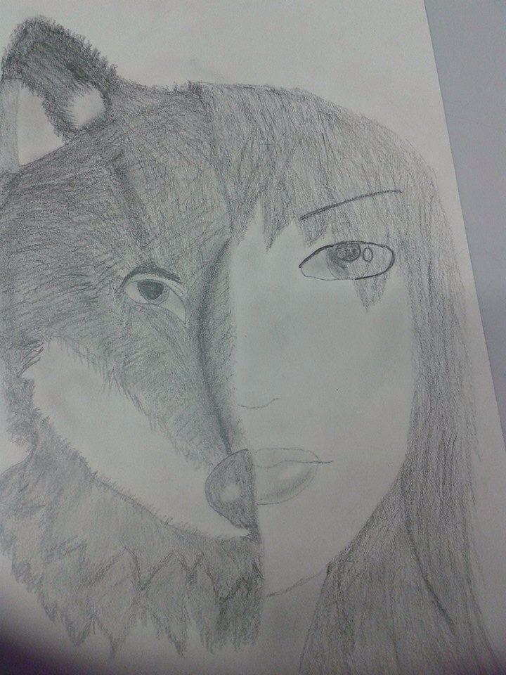 720x960 How To Draw A Girl Half Skeleton - Half Skeleton Face Drawing