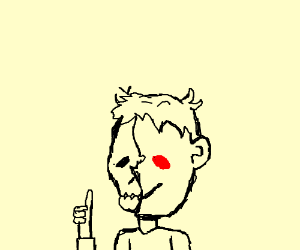 300x250 Half Bald - Half Skeleton Face Drawing