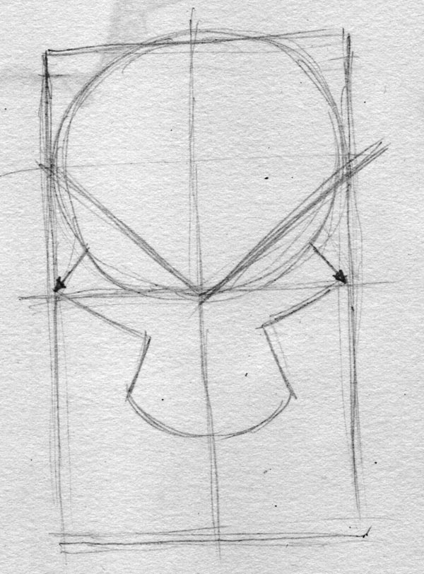 600x811 Evil Skull Drawing - Half Skull Drawing