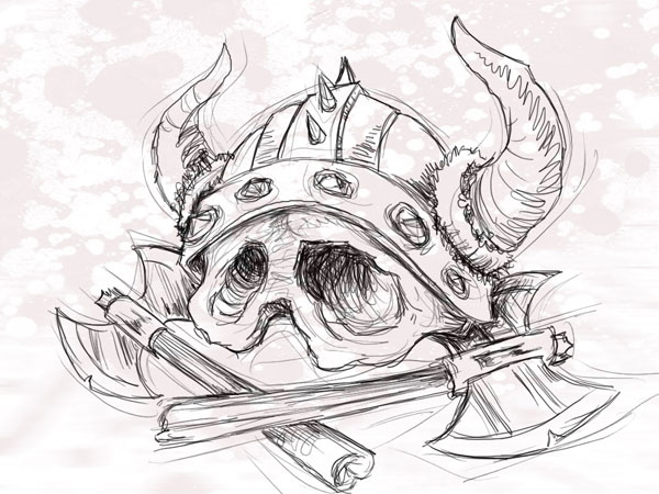 600x450 Half Skull Drawing At Com Free For Personal Use Hal On The Best - Half Skull Drawing