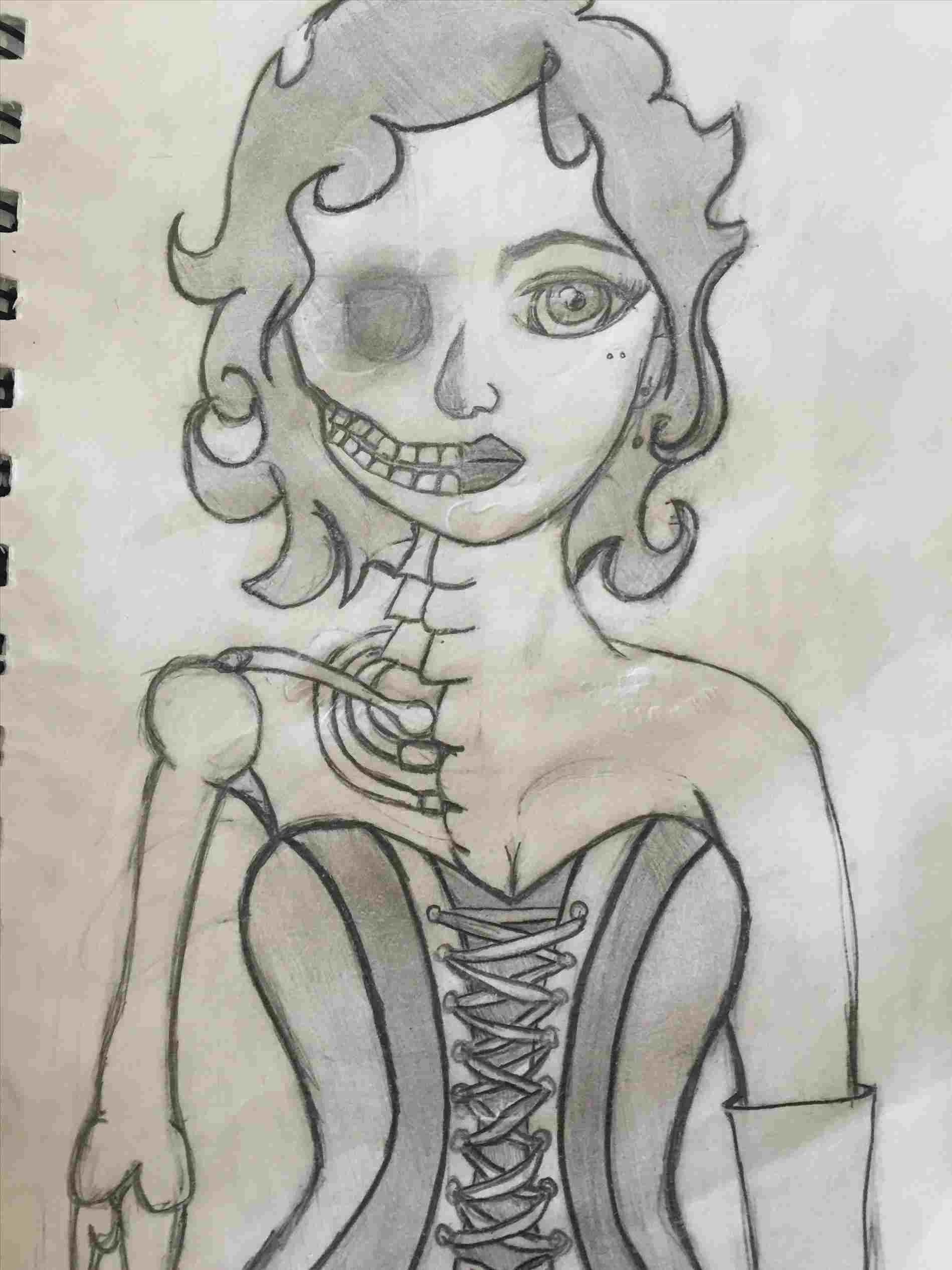 1899x2533 Half Skull Face Drawing - Half Skull Face Drawing