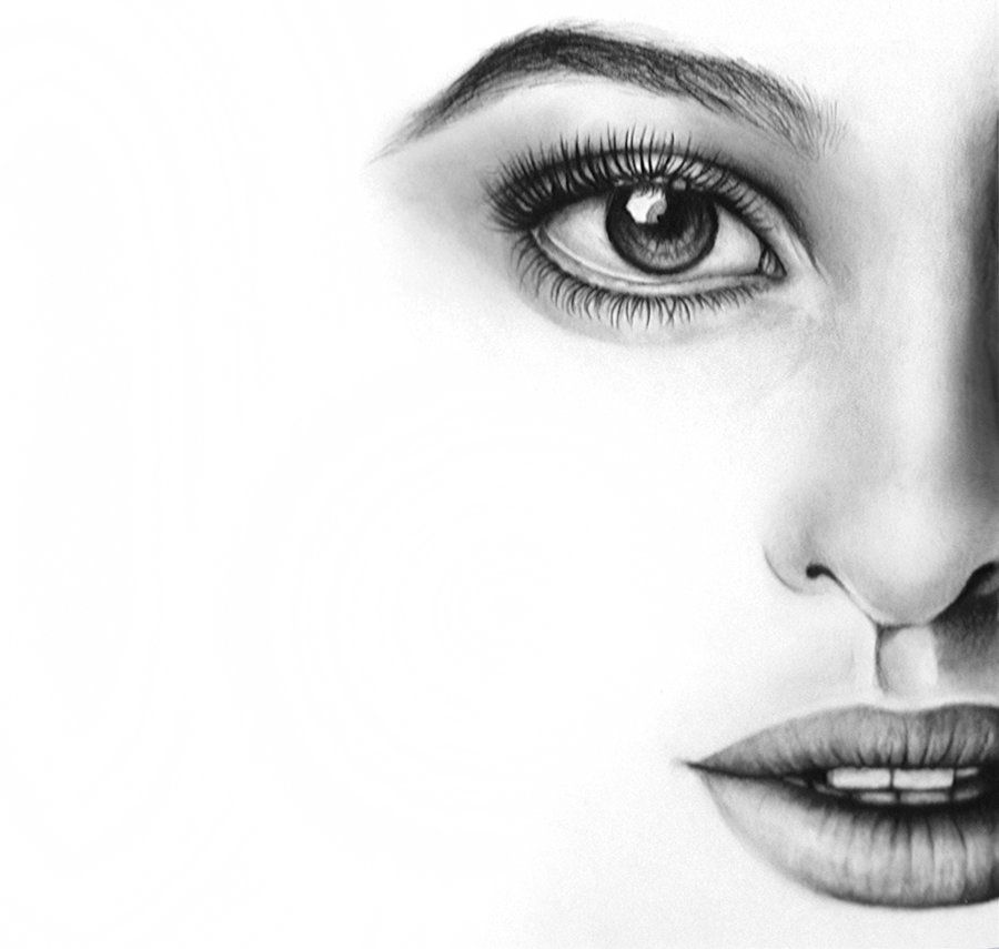 900x855 Huge Collection Of 'half Face Drawing' Download More Than - Half Skull Half Face Drawing