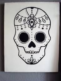 194x259 Tumblr Sugar Skull Makeup - Half Skull Half Face Drawing