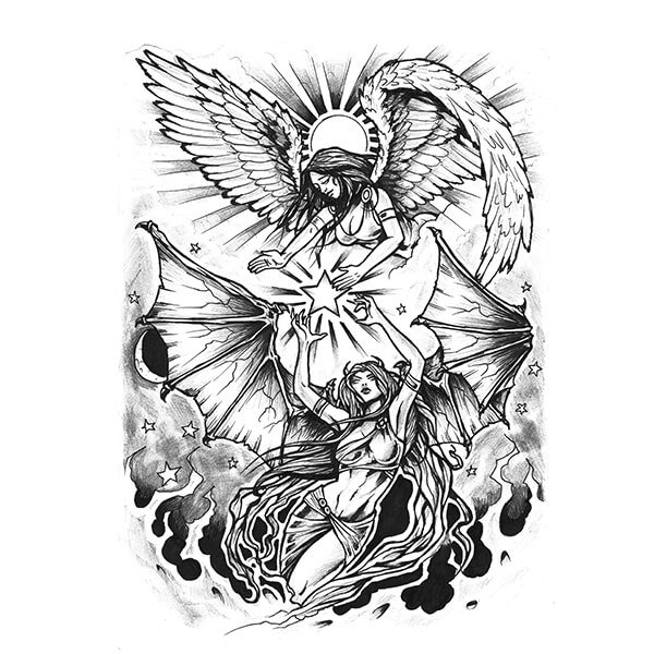 Half Sleeve Tattoo Drawing Designs at PaintingValley.com | Explore ...