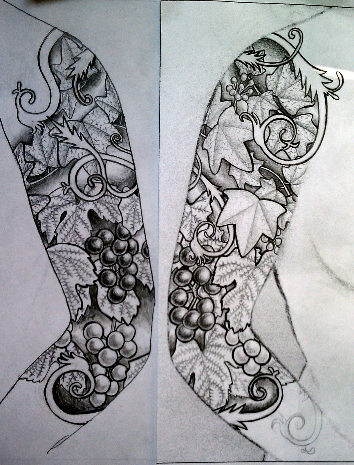 Half Sleeve Tattoo Drawing Designs At Paintingvalleycom