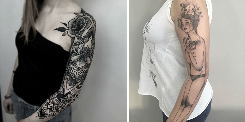 800x400 great full sleeve and half sleeve tattoo ideas - Half Sleeve Tattoo Drawings