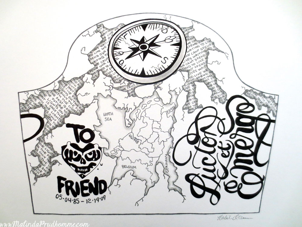 1000x750 Malinda Prud'homme A Mixed Media Artist's Blog A Custom Half - Half Sleeve Tattoo Drawings