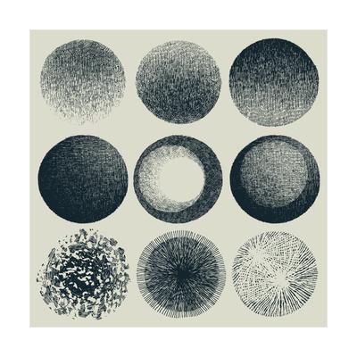 400x400 Grunge Halftone Drawing Textures Set Vector Illustration Art - Halftone Drawing