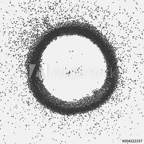 500x500 Grunge Halftone Drawing Textures Set Vector Illustration - Halftone Drawing