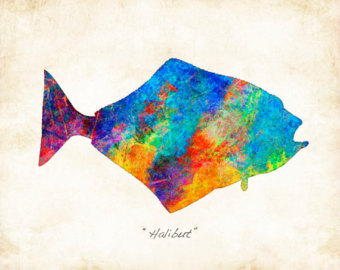 340x270 Halibut Art Etsy - Halibut Drawing