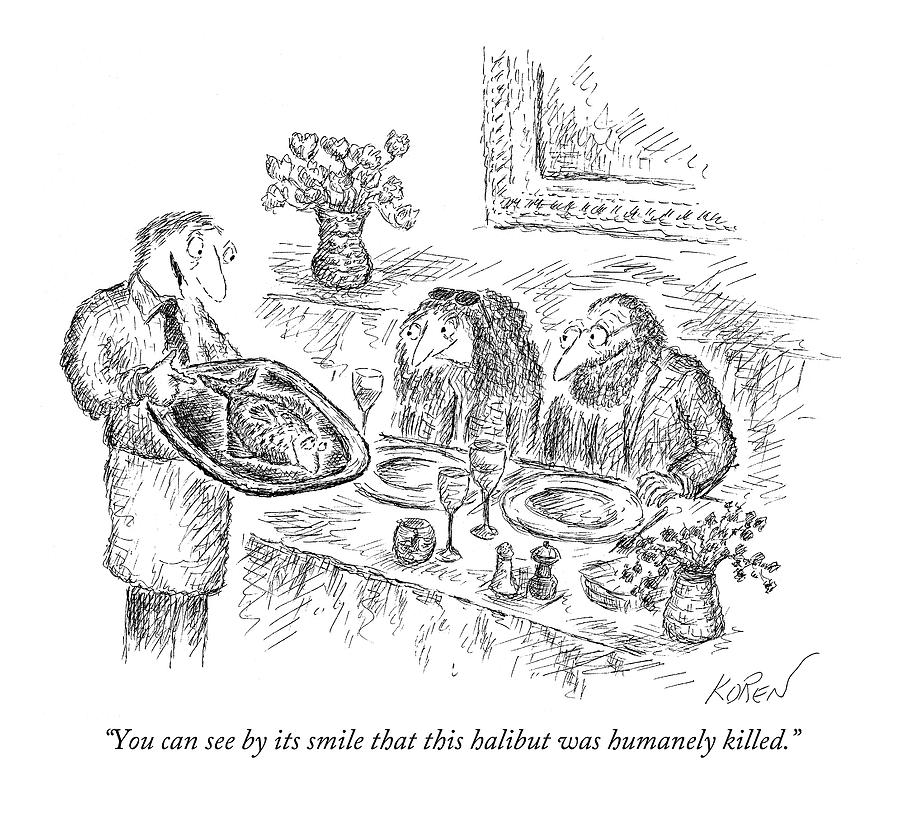 900x819 You Can See - Halibut Drawing