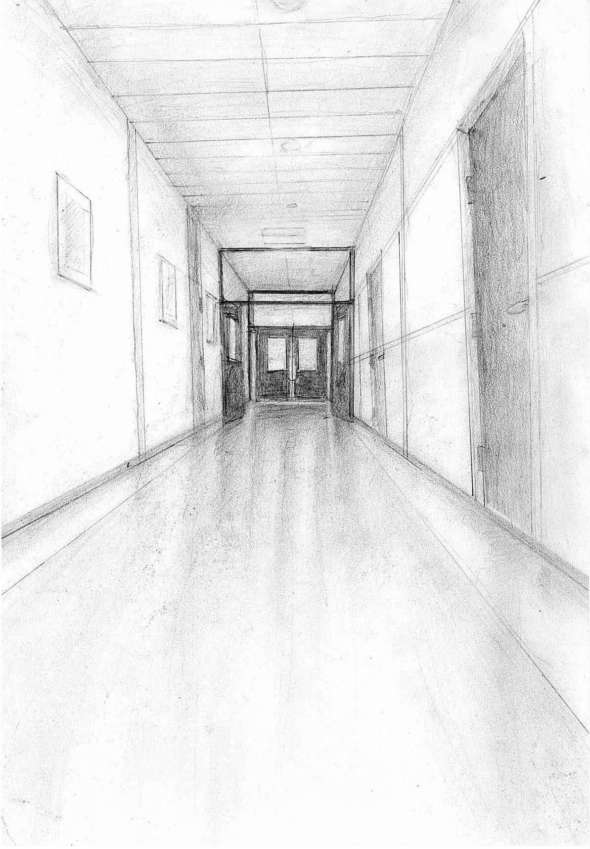 1193x1716 Drawing - Hall Drawing