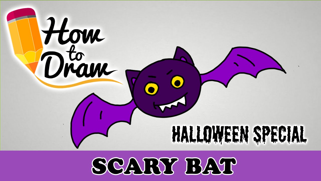 1280x720 How To Draw A Scary Bat - Halloween Bat Drawing