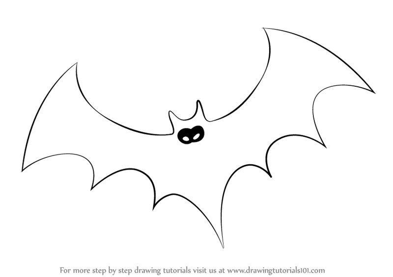 800x565 Learn How To Draw Halloween Bat - Halloween Bat Drawing