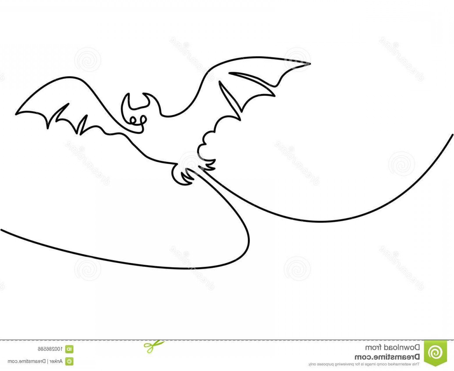1560x1278 Continuous Line Drawing Black Halloween Bat Silhouette Vector - Halloween Bat Drawing