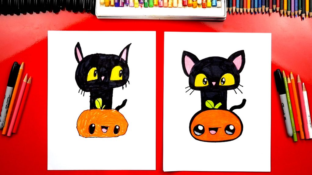1024x576 Halloween Archives - Halloween Black Cat Drawing