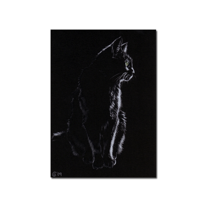 690x690 black cat sunshine kitten halloween - Halloween Black Cat Drawing