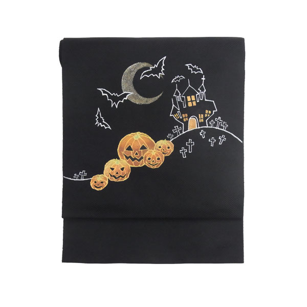 600x600 kyotamayura nagoya style sash pure silk fabrics tea black - Halloween Black Cat Drawing