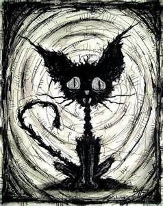 Halloween Cat Drawing at PaintingValley.com | Explore collection of ...