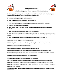 271x350 Esl Halloween Drawingfollowing Instructions Activities - Halloween Drawing Activities