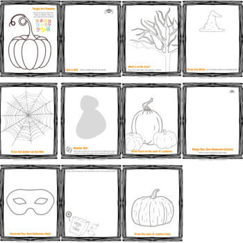 350x350 Halloween Drawing Prompts For Kids - Halloween Drawing Activities