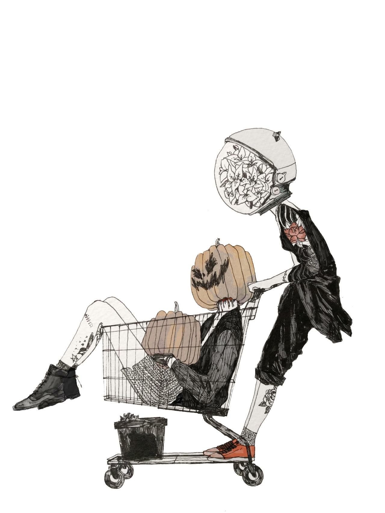 1280x1707 Halloween Illustration On Artluxe Designs - Halloween Drawing Designs