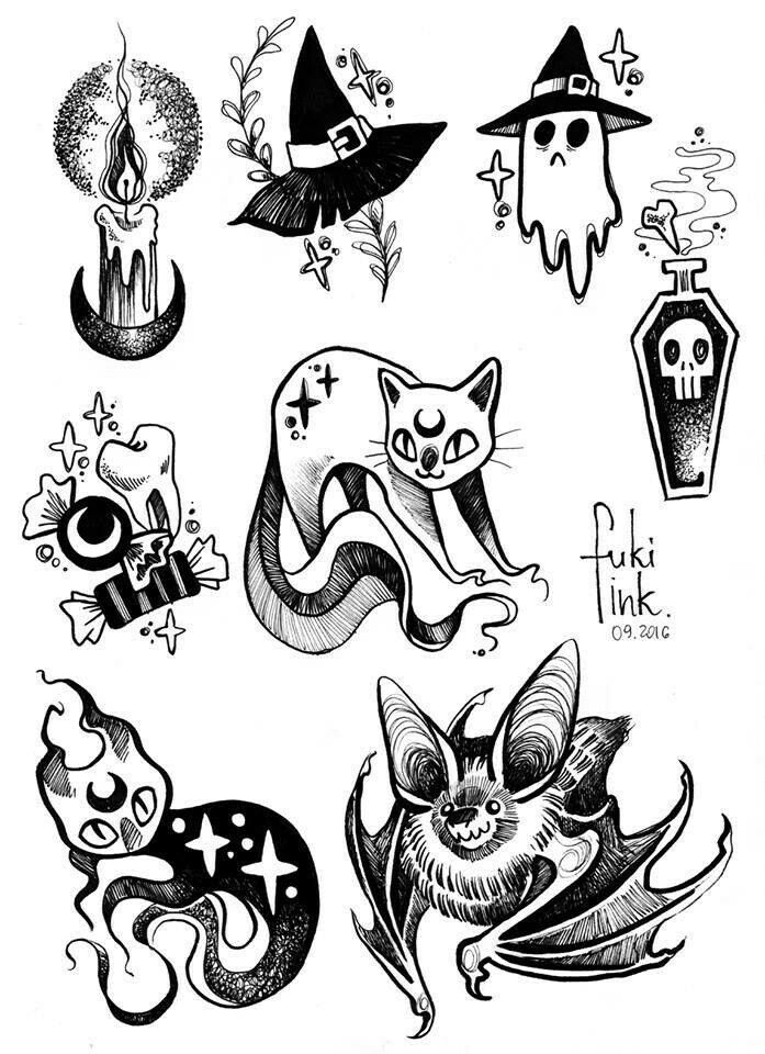 697x960 Tattoos Tattoos - Halloween Drawing Designs
