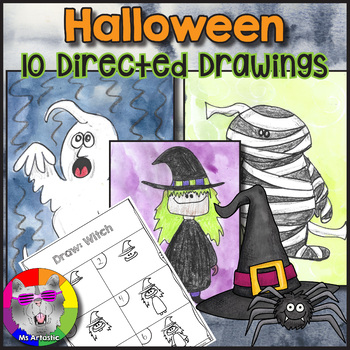350x350 halloween directed drawings teaching resources teachers pay teachers - Halloween Drawing Games
