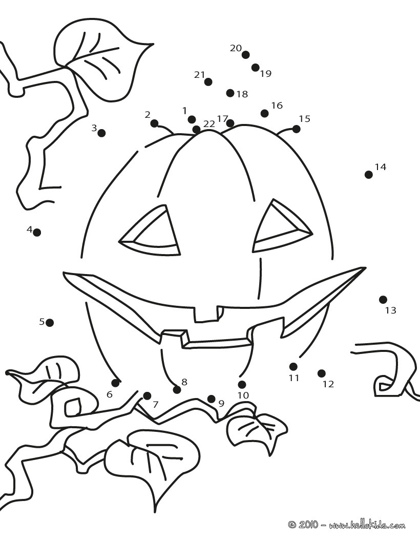 820x1060 Halloween Jack O' Lantern Dot To Dot Game Coloring Pages - Halloween Drawing Games