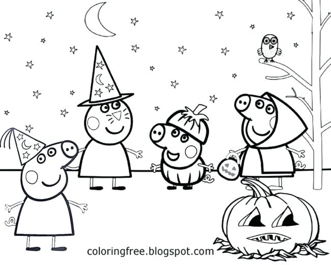 650x520 Halloween Coloring Drawings - Halloween Drawing Ideas For Kids