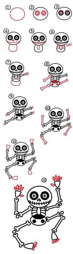 236x820 Easy Halloween Drawings Step - Halloween Drawing Ideas For Kids
