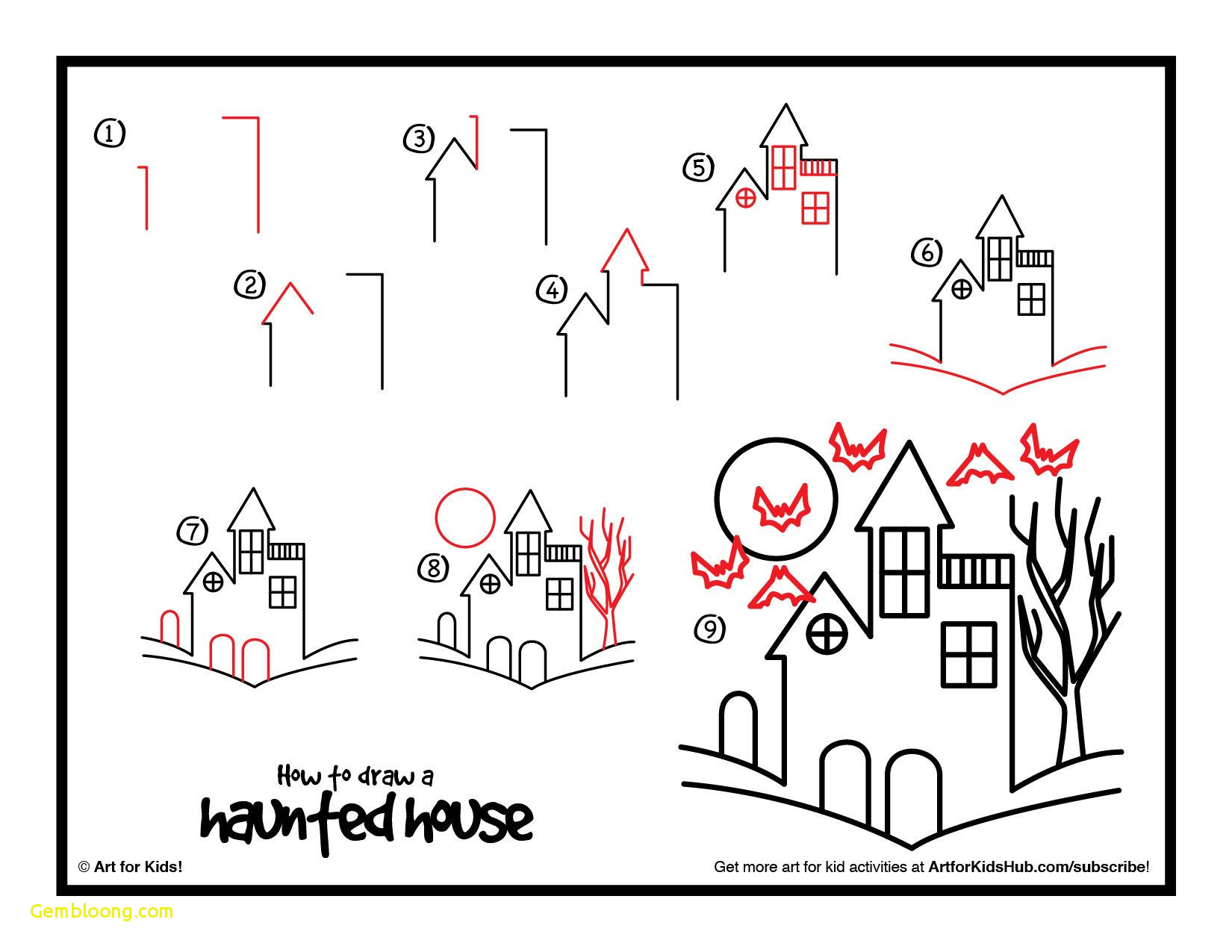 1650x1275 Drawing Ideas For Kids Adorable How To Draw A Haunted House - Halloween Drawing Ideas For Kids