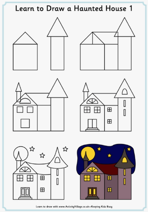 600x858 How To Draw A Cool House Luxury Halloween Drawing Ideas Cool - Halloween Drawing Ideas For Kids