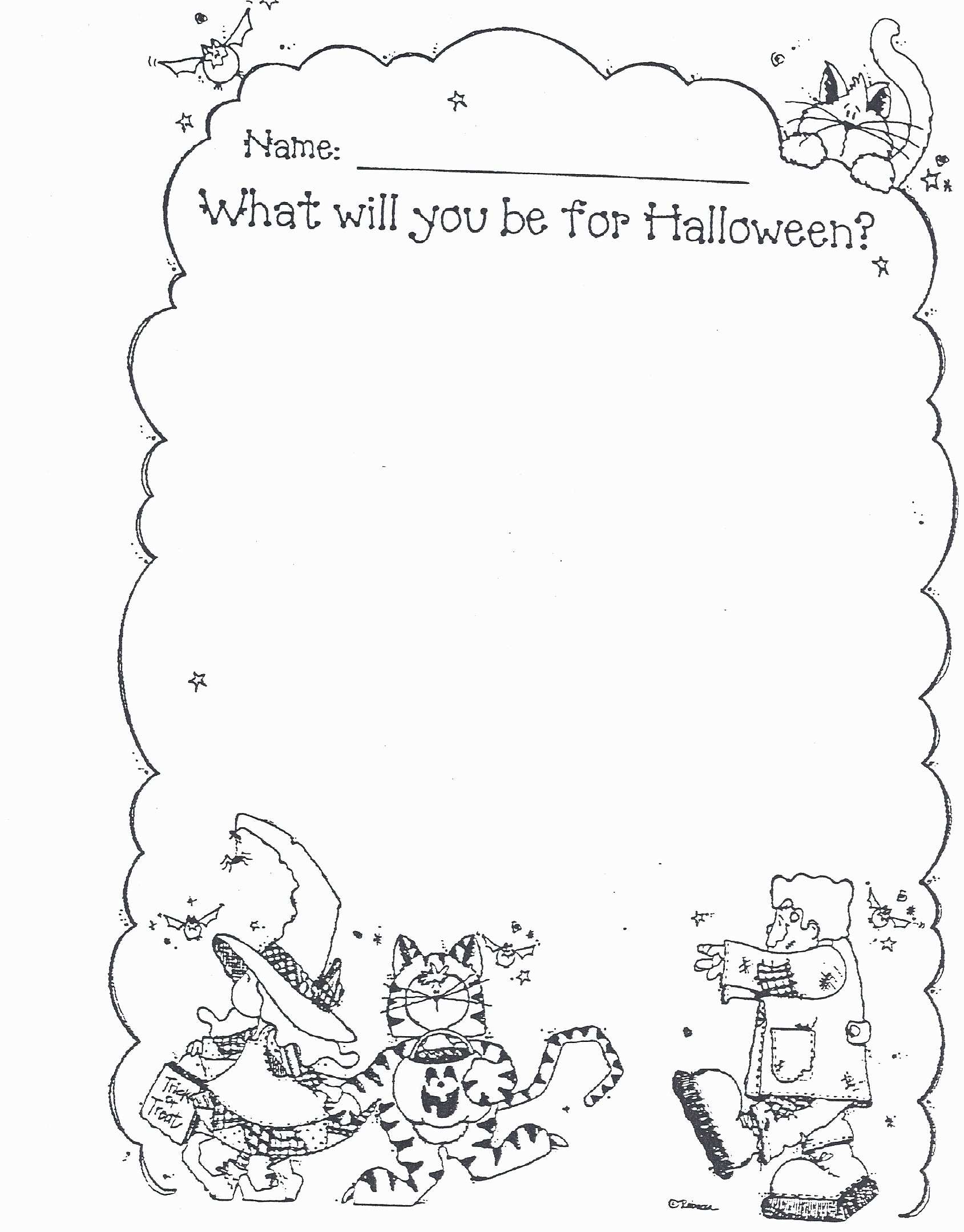 1689x2158 Collection Of 'halloween Drawing Activities' Download More Than - Halloween Drawing Ideas For Kids