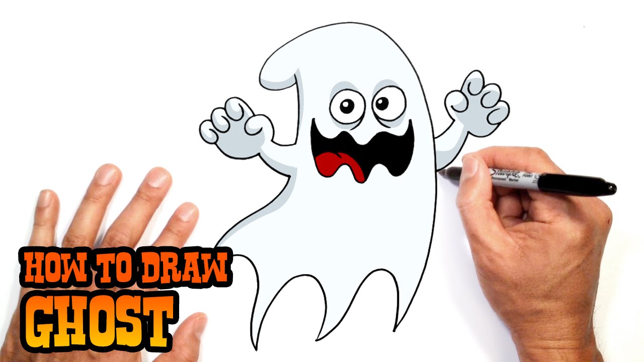 1280x720 How To Draw A Halloween Ghost Drawing Lesson - Halloween Drawing Images