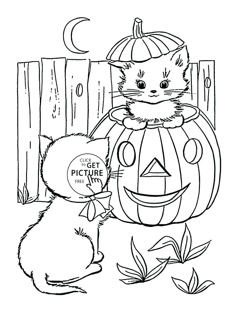 736x994 halloween coloring pages cute cats coloring pages cute cats - Halloween Drawing Pages