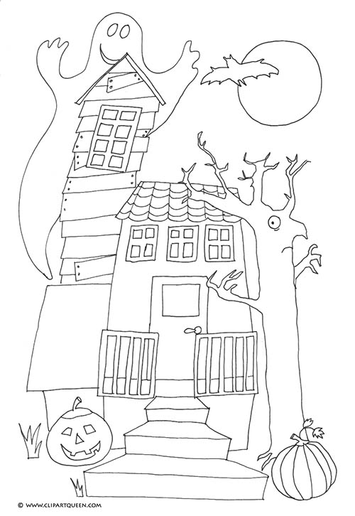 500x726 Halloween Coloring Pages - Halloween Drawing Pages