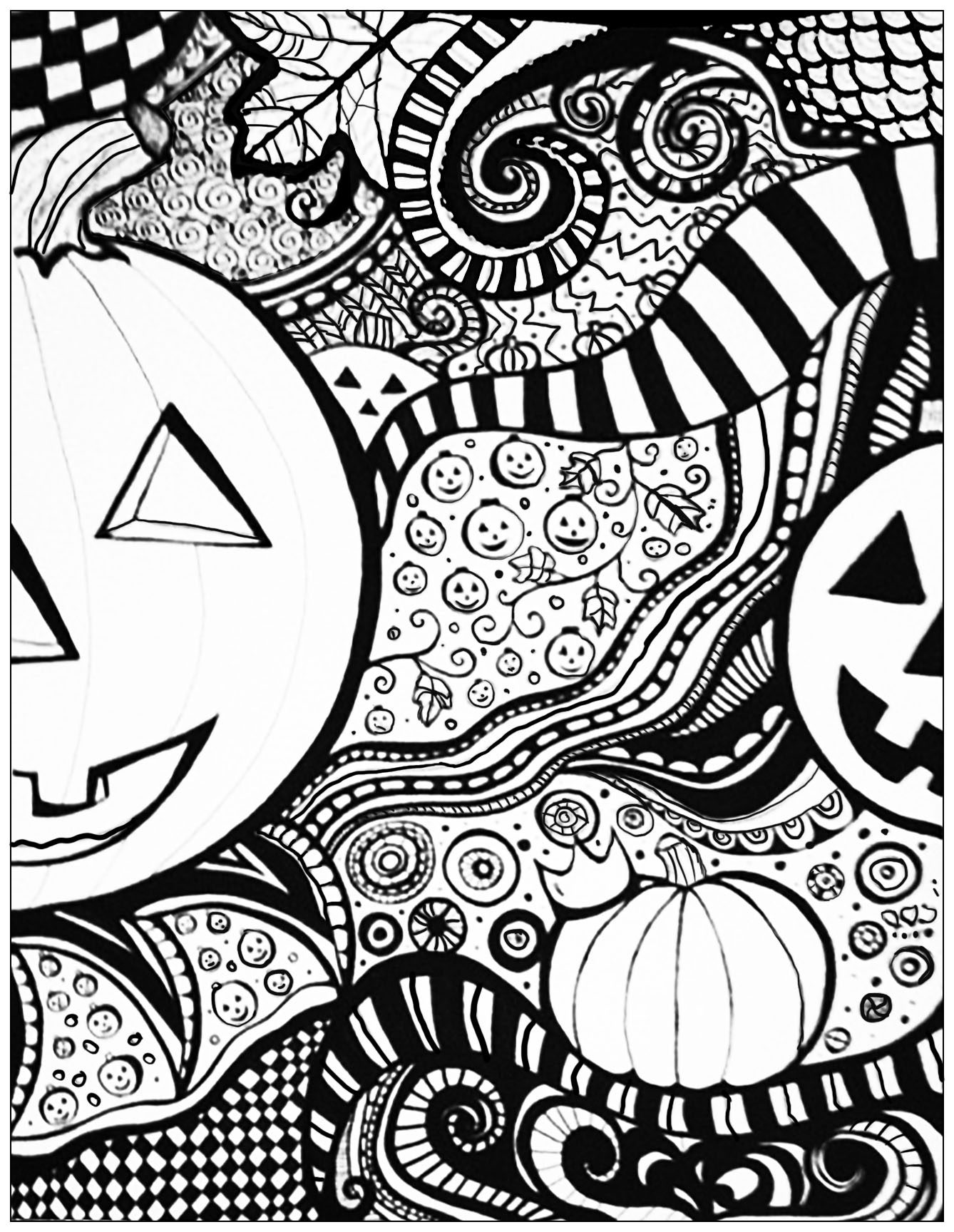 1338x1728 Halloween Sheet - Halloween Drawing Pages