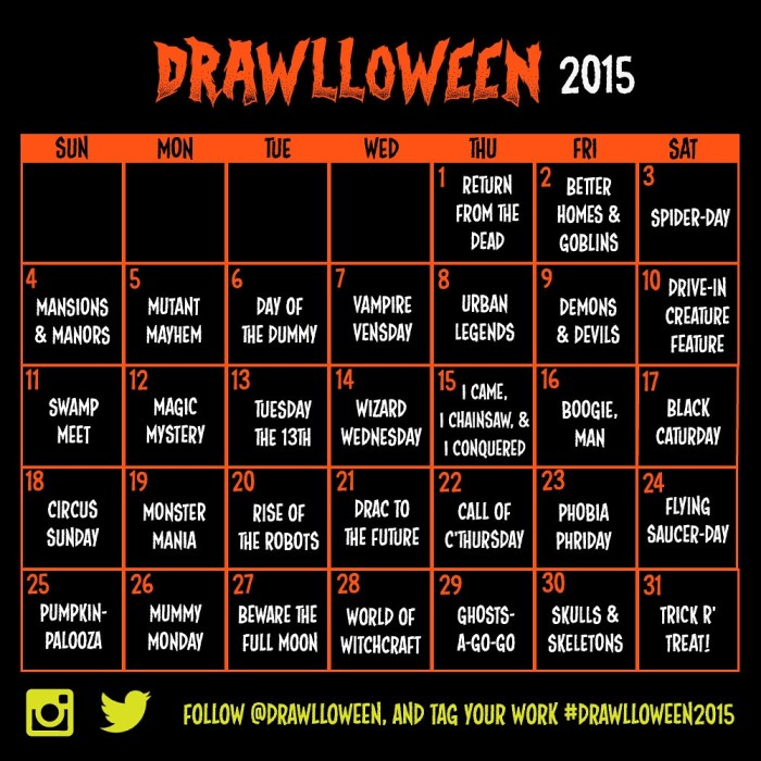 700x700 october has arrived! time to celebrate drawlloween - Halloween Drawing Prompts