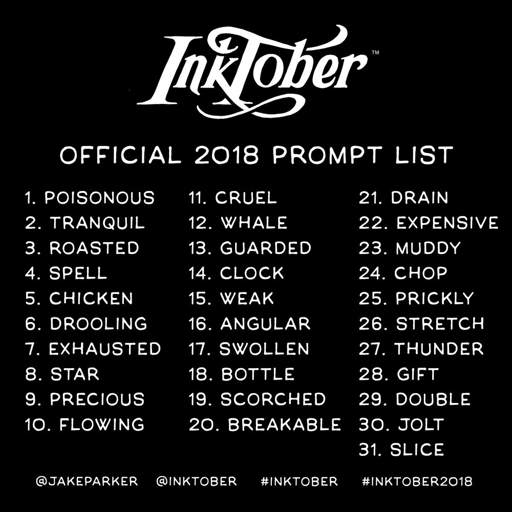 1000x1000 rules prompts inktober - Halloween Drawing Prompts