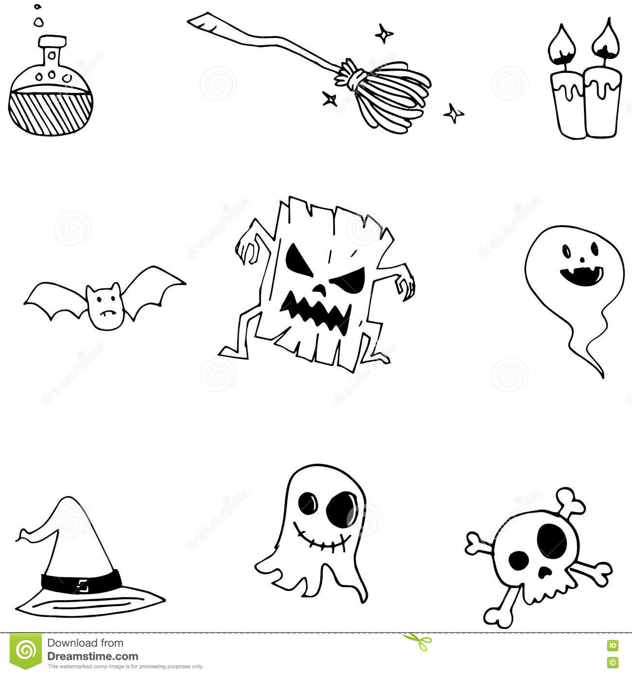 1300x1390 Cute Halloween Drawings - Halloween Drawings