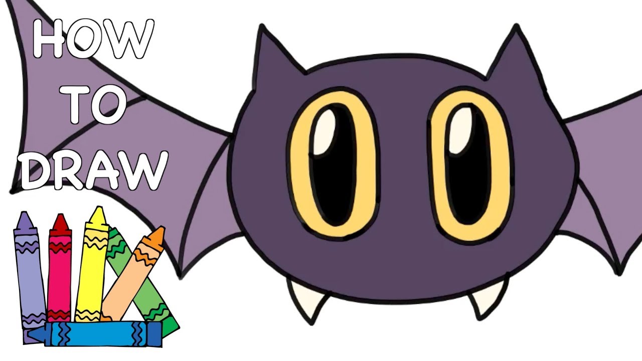 1280x720 How To Draw A Bat Easy - Halloween Drawings For Children