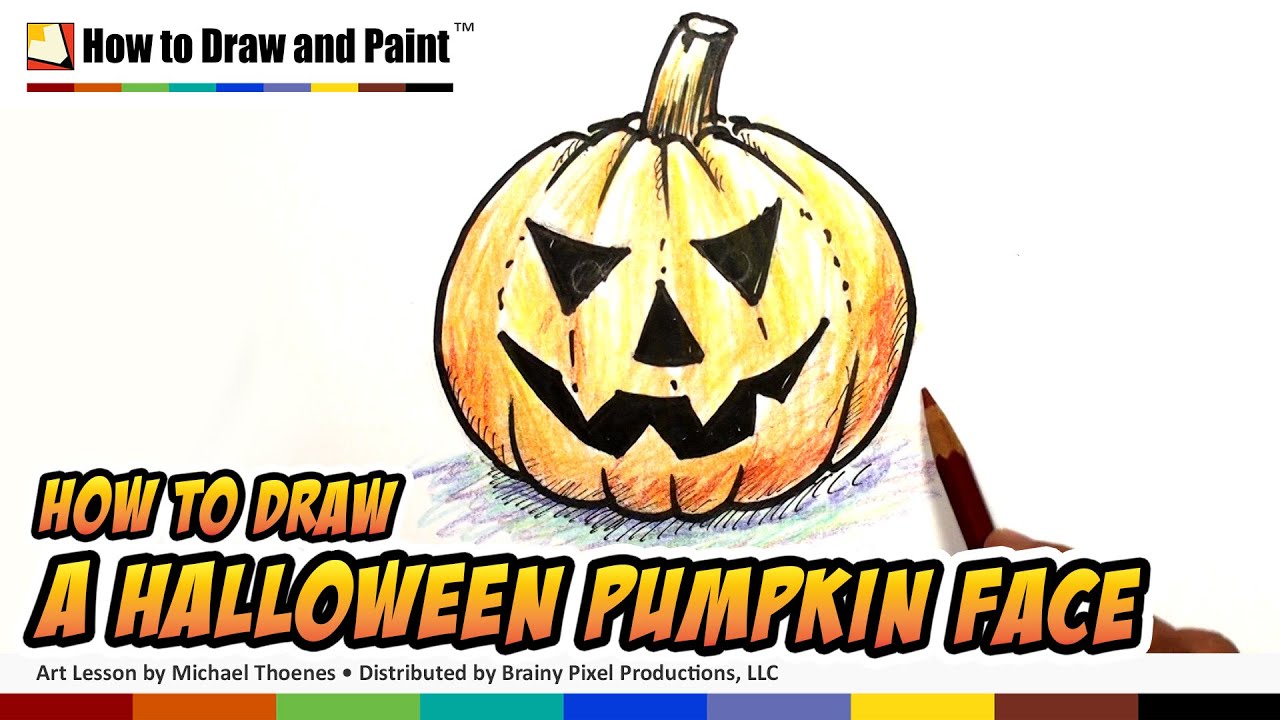 1280x720 how to draw a halloween pumpkin face - Halloween Drawings Pumpkin